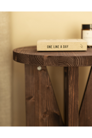 Round Nordic Nightstand | Decowood Vega | OROA.com