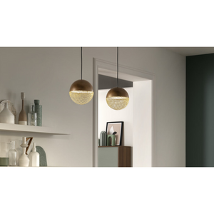 Round Metal Mesh Dual Pendant Lamp | Masiero Iglù
