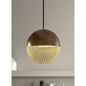Metal Mesh Round Pendant Lamp | Masiero Iglù | Oroa.com
