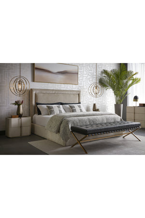 Modern European furniture - Leather-Look 2-Drawer Nightstand - www.oroa.com