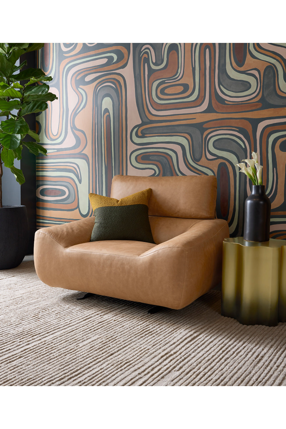 Hand-woven Wool Area Rug | Splendido Deva | Oroa.com