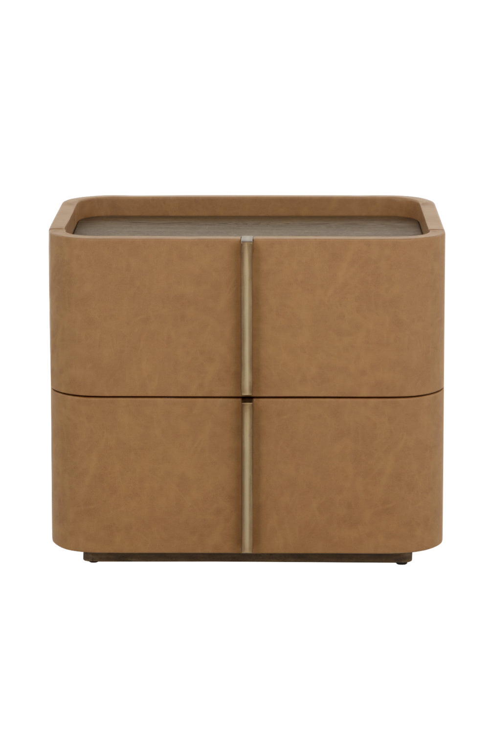 Modern European furniture - Leather-Look 2-Drawer Nightstand - www.oroa.com