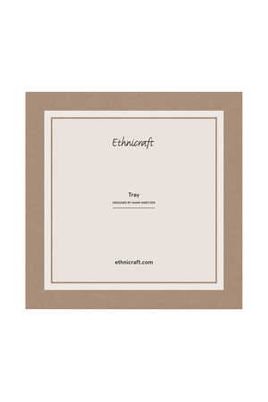 Square Earth-Toned Glass Tray | Ethnicraft Cinnamon