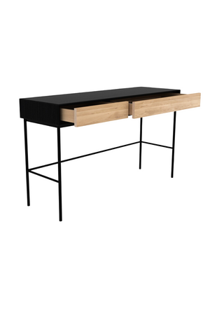 Solid Oak 2-Drawer Desk | Ethnicraft Blackbird | Oroa.com