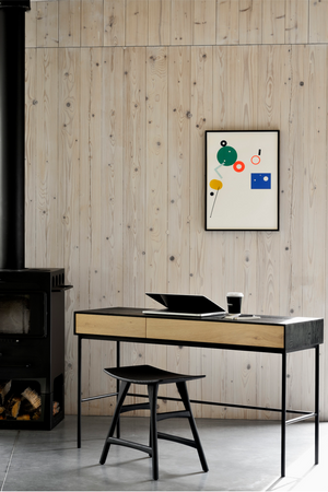 Solid Oak 2-Drawer Desk | Ethnicraft Blackbird | Oroa.com