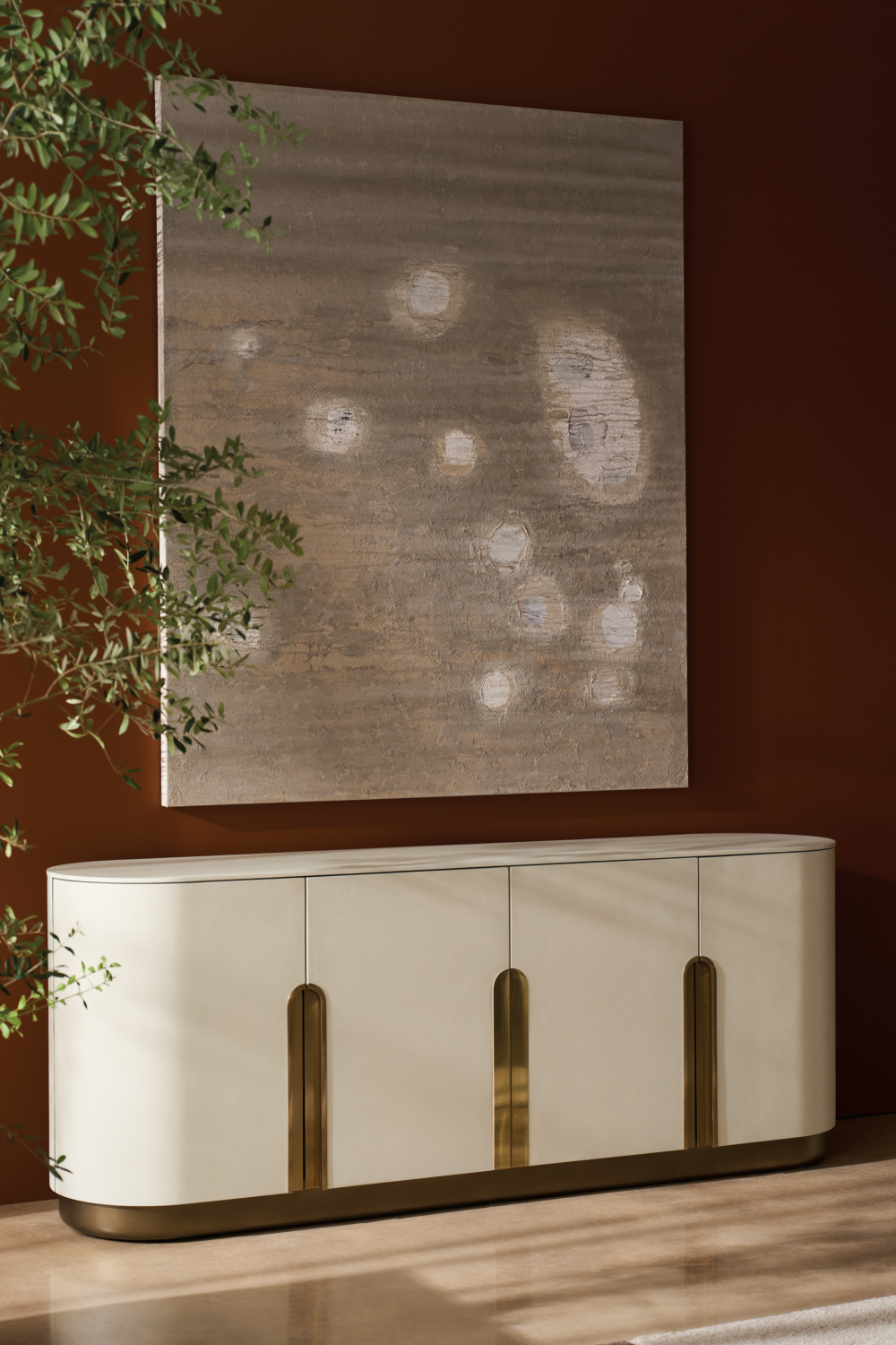 Bronze Hardware 4-Door Sideboard | Caracole Tangier | Oroa.com