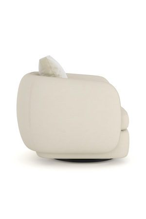 Ivory Linen Swivel Chair | Caracole Lumi | Oroa.com