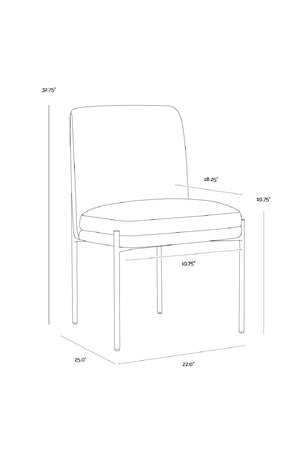 Modern European furniture - Textured Fabric Dining Chair - www.oroa.com