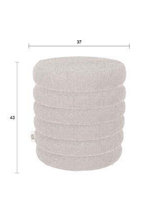 Bouclé Upholstered Stool | Dutchbone Fern | OROA.com