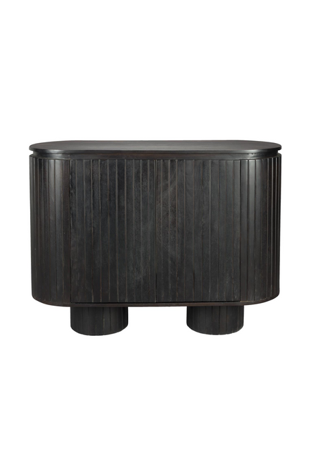 Black Wooden Oval Cabinet | Dutchbone Kenji | OROA.com