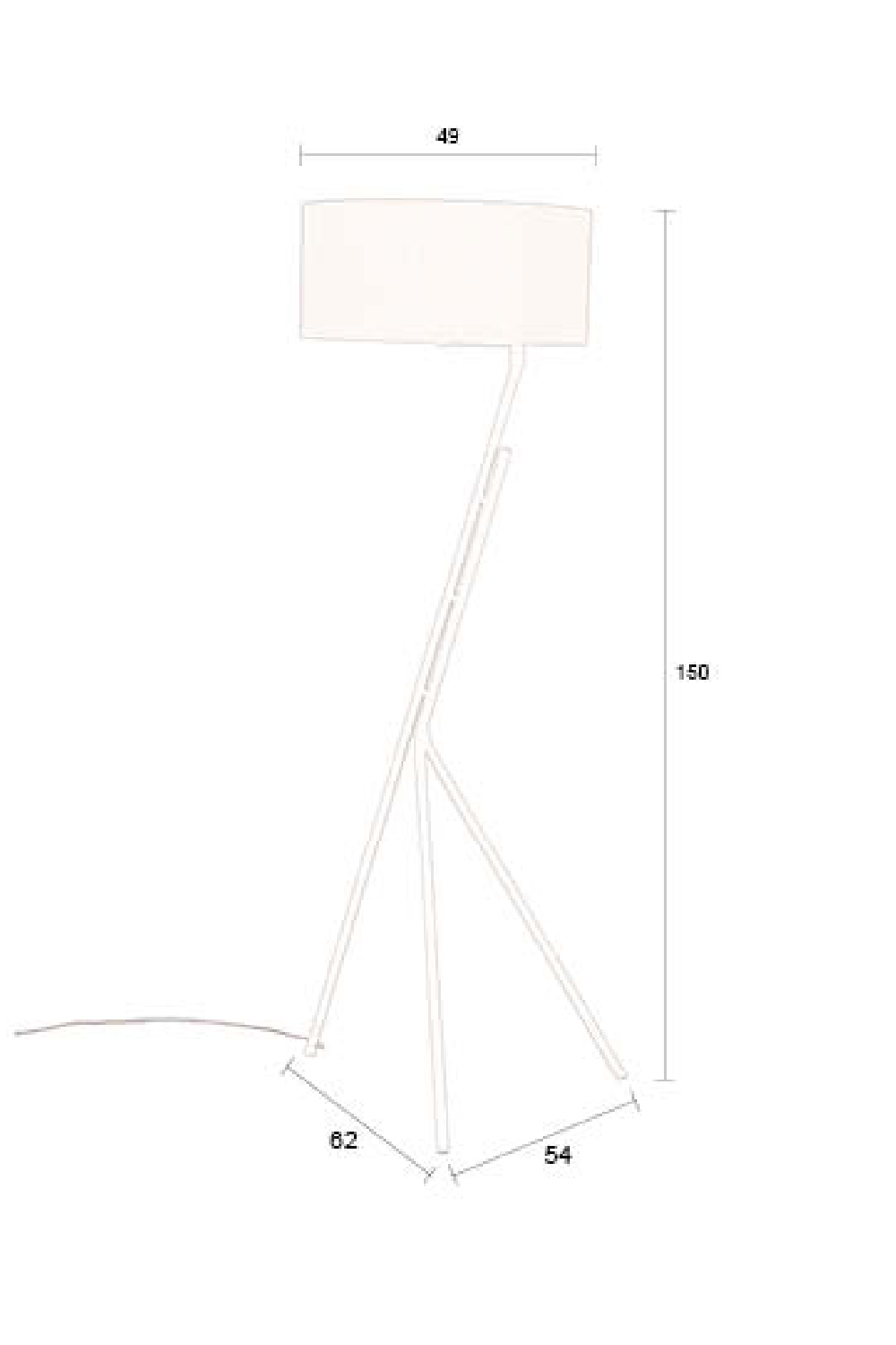 Beige Tripod Floor Lamp | Dutchbone Murphy | OROA.com