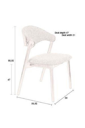 50s Cushioned Dining Chair | Dutchbone Babington | OROA.com