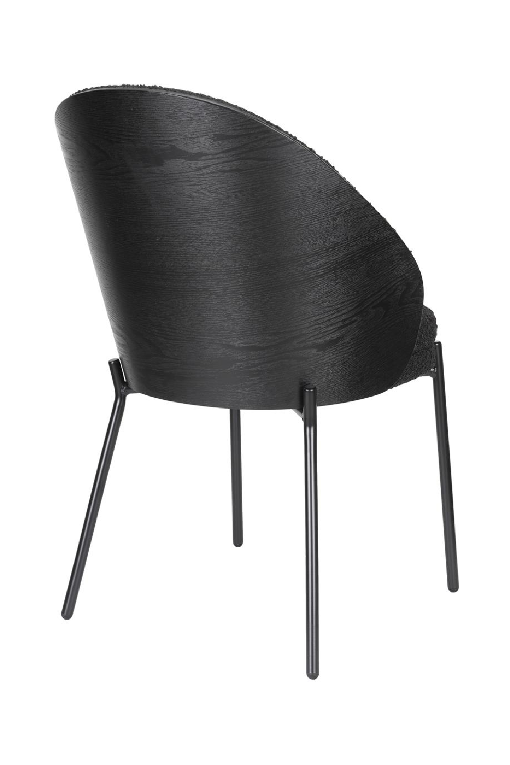 Black Bouclé Dining Chair | Dutchbone Rodin | OROA.com