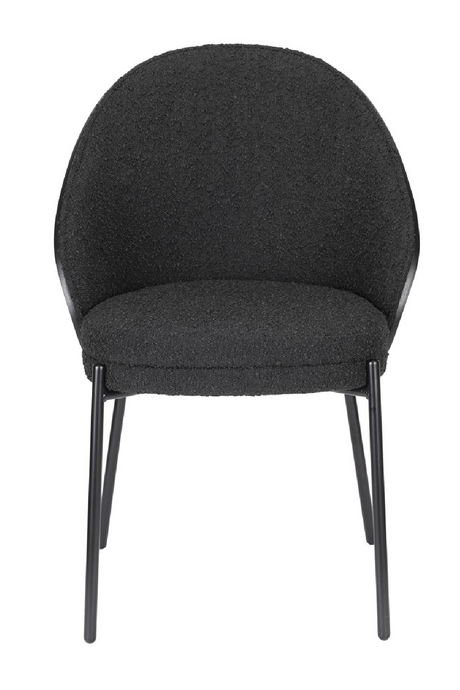 Black Bouclé Dining Chair | Dutchbone Rodin | OROA.com