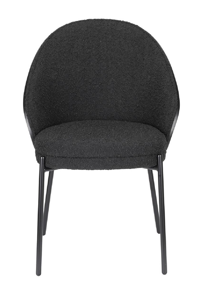 Black Bouclé Dining Chair | Dutchbone Rodin | OROA.com