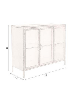 Antique Brass 3-Door Sideboard | Dutchbone Gertlush | OROA.com