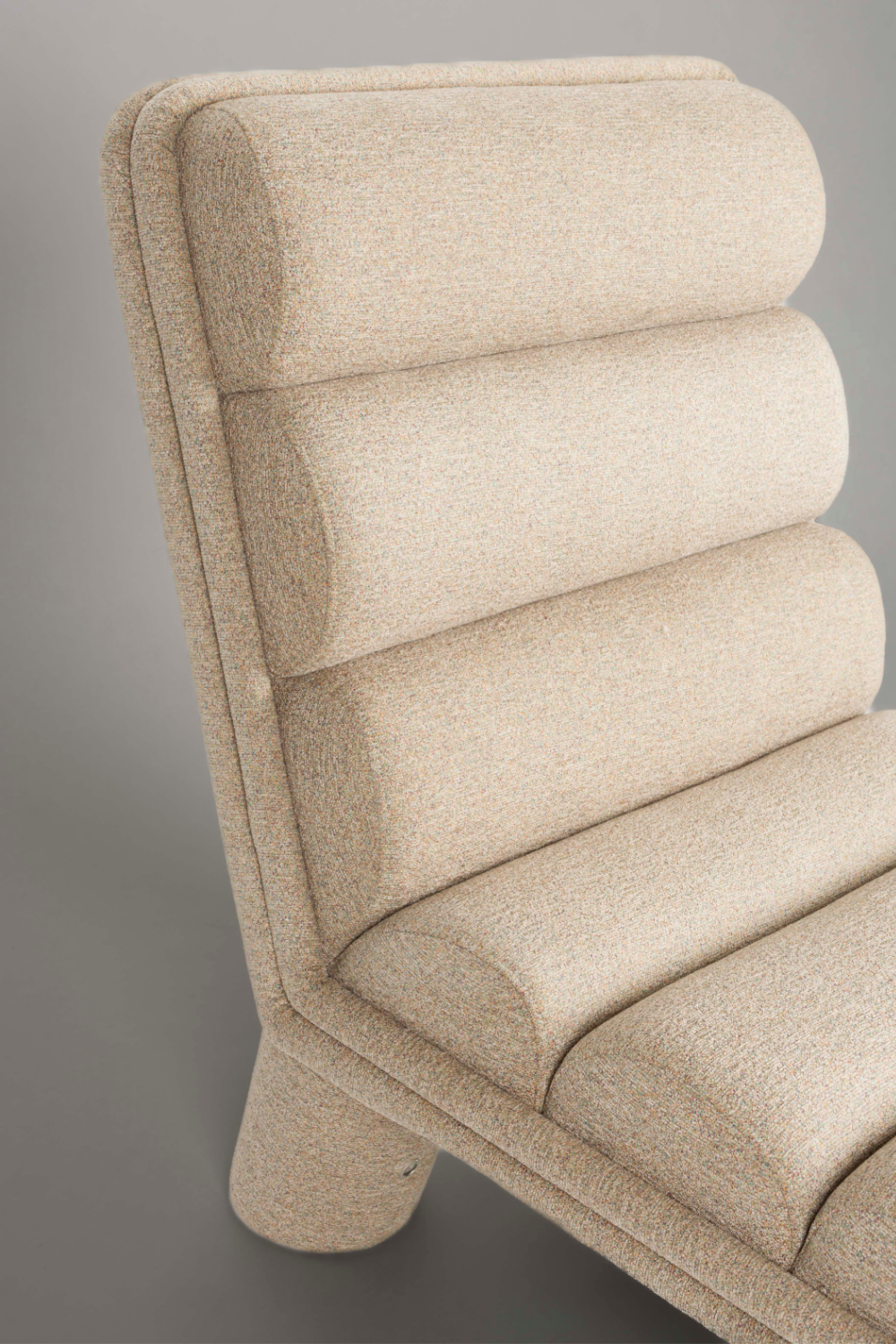Bouclé Channeled Lounge Chair | Dutchbone Fern | OROA.com
