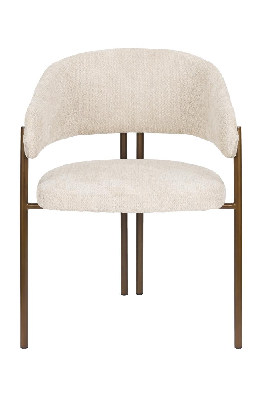 Bouclé Curved Dining Chairs (2) | Dutchbone Naida| OROA.com
