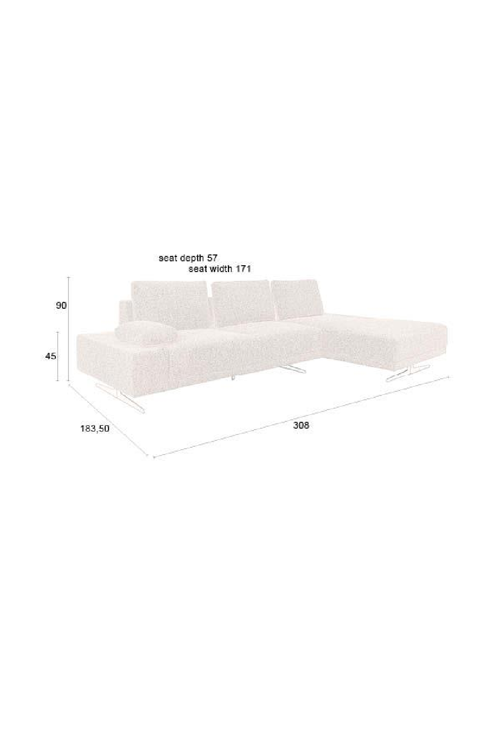 Mélange Upholstered Sofa | Dutchbone Shelly | OROA.com