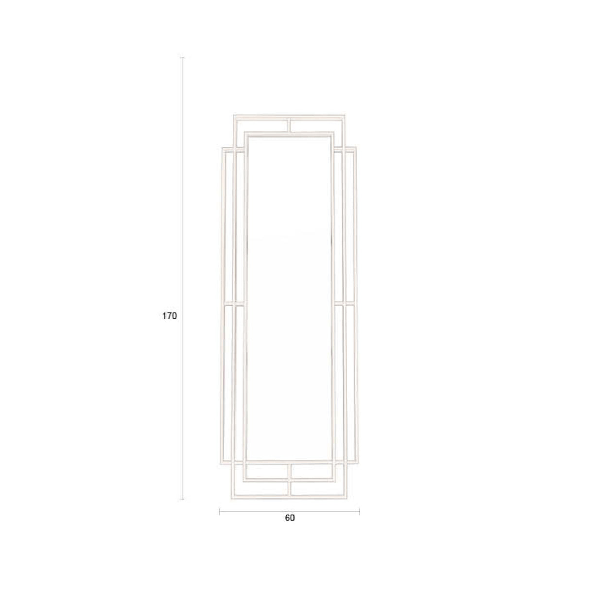   Modern European furniture - Black Metal Framed Mirror - www.oroa.com | Oroa.com
