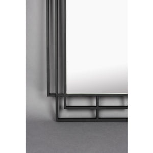   Modern European furniture - Black Metal Framed Mirror - www.oroa.com | Oroa.com