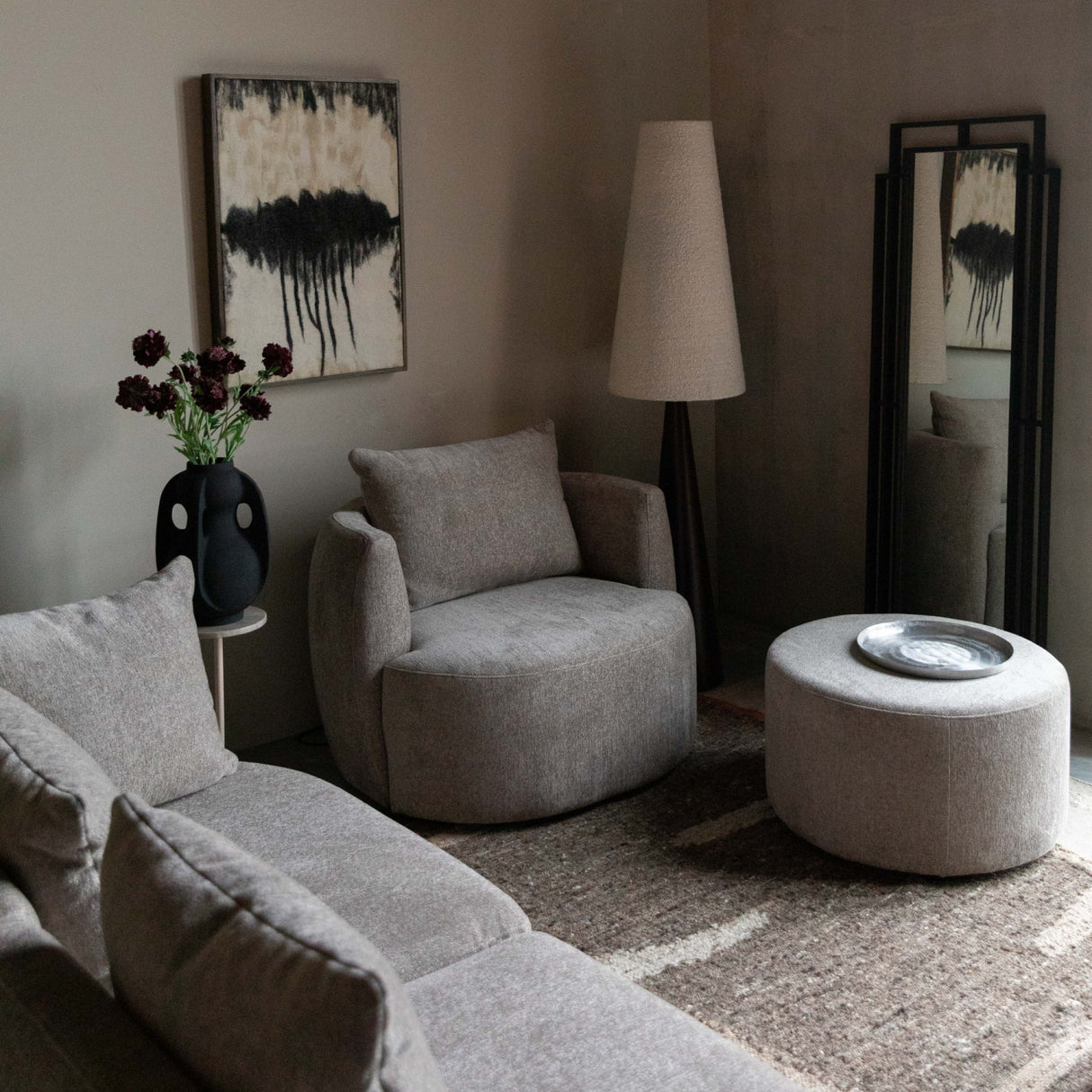   Modern European furniture - Black Metal Framed Mirror - www.oroa.com | Oroa.com