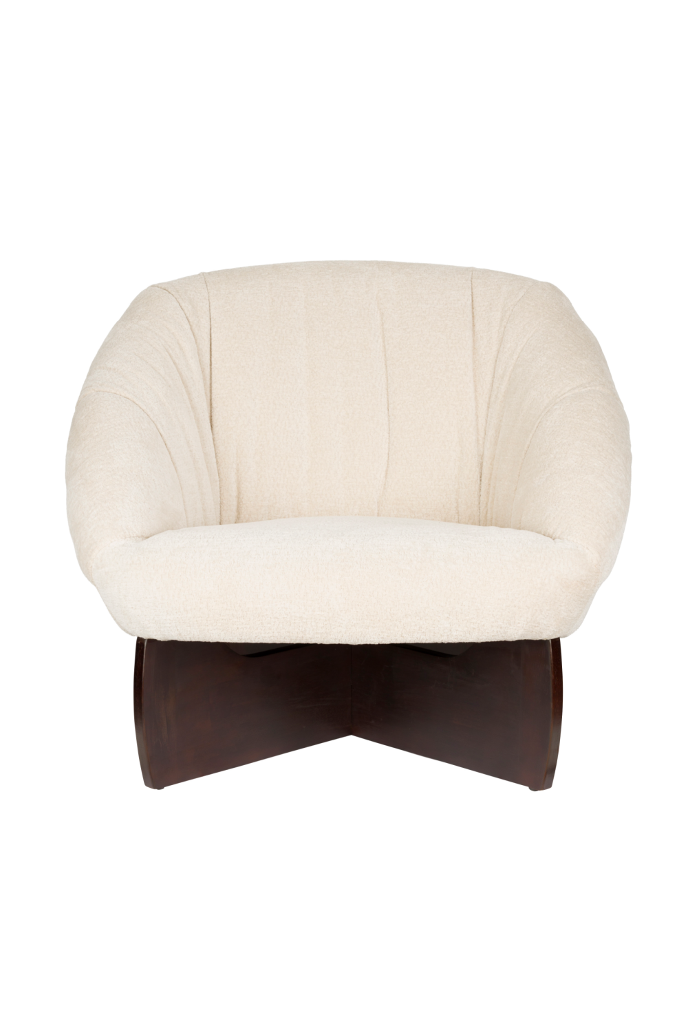 Beige Bouclé Lounge Chair | Dutchbone Emilius | OROA.com