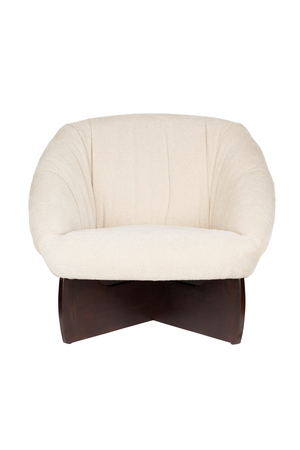 Beige Bouclé Lounge Chair | Dutchbone Emilius | OROA.com