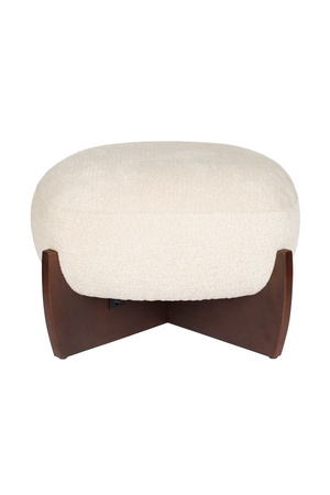 Beige Bouclé Pouf | Dutchbone Emilius | OROA.com