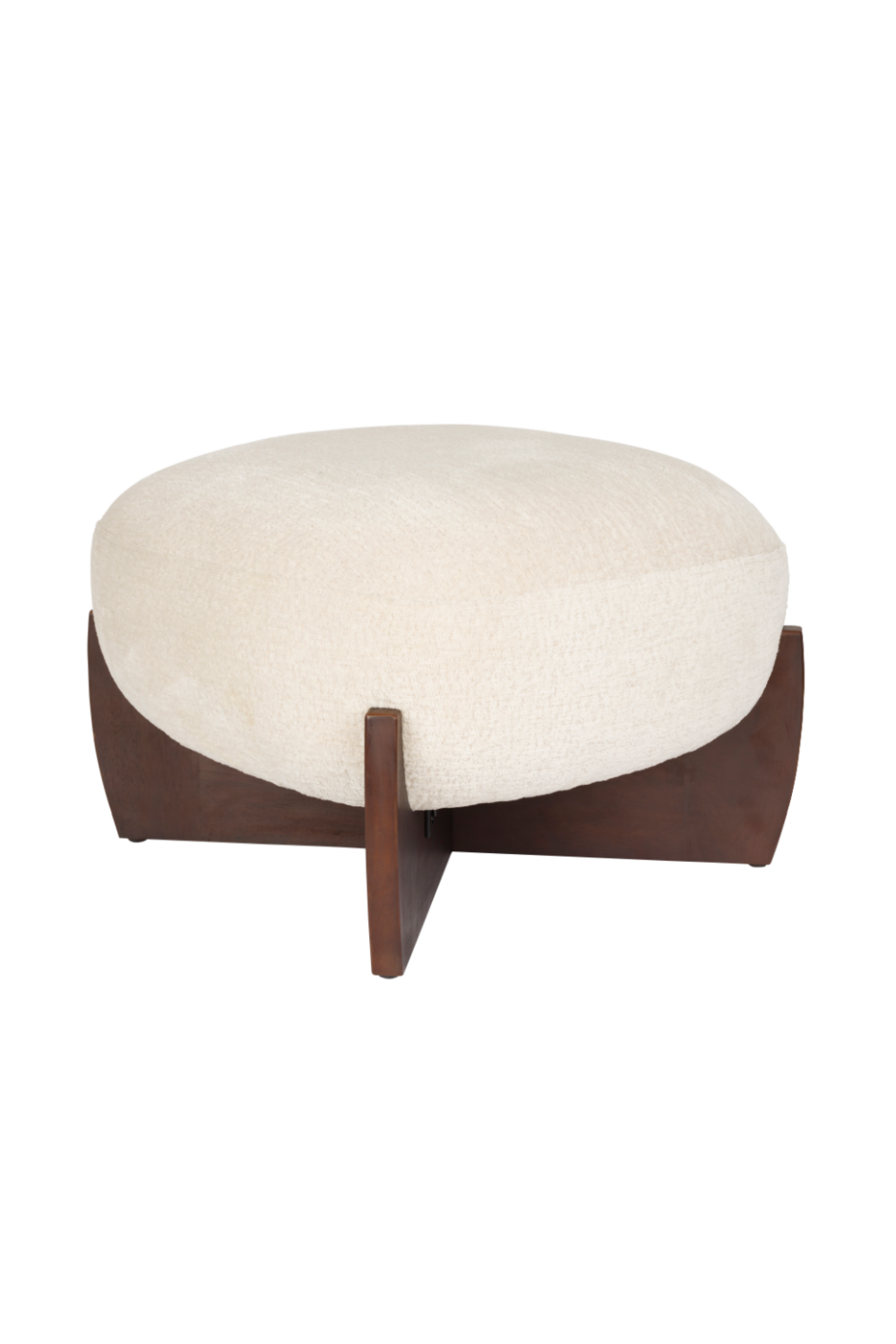 Beige Bouclé Pouf | Dutchbone Emilius | OROA.com