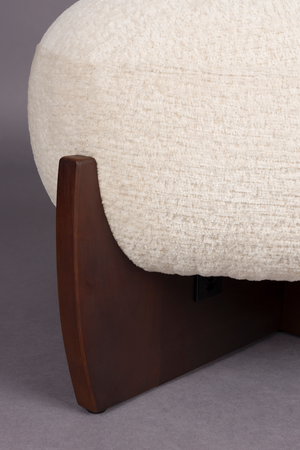 Beige Bouclé Pouf | Dutchbone Emilius | OROA.com