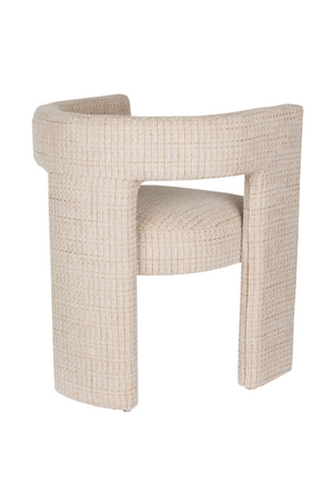 Beige Woven Design Dining Chair | Dutchbone Medina | OROA.com