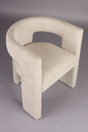 Beige Woven Design Dining Chair | Dutchbone Medina | OROA.com