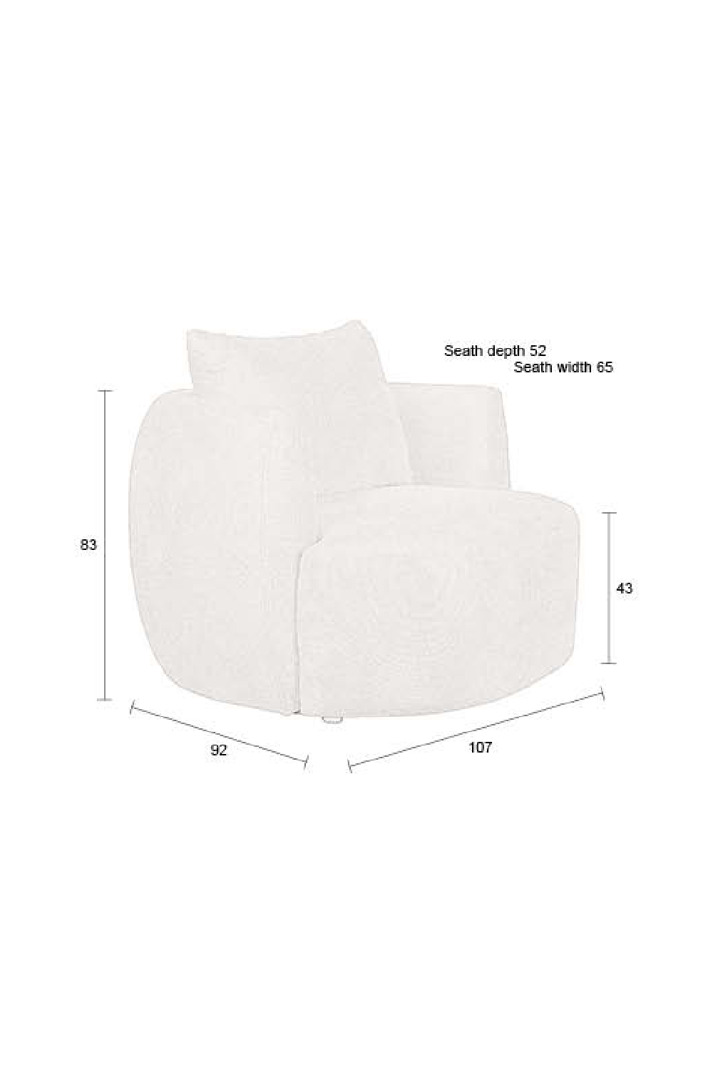 Woven Lounge Barrel Chair | Dutchbone Rocca | OROA.com