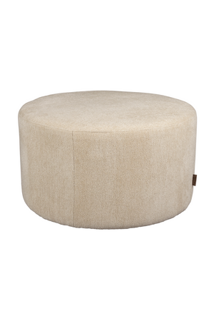 Round Upholstered Ottoman | Dutchbone Rocca | OROA.com