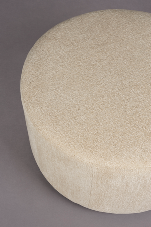 Round Upholstered Ottoman | Dutchbone Rocca | OROA.com