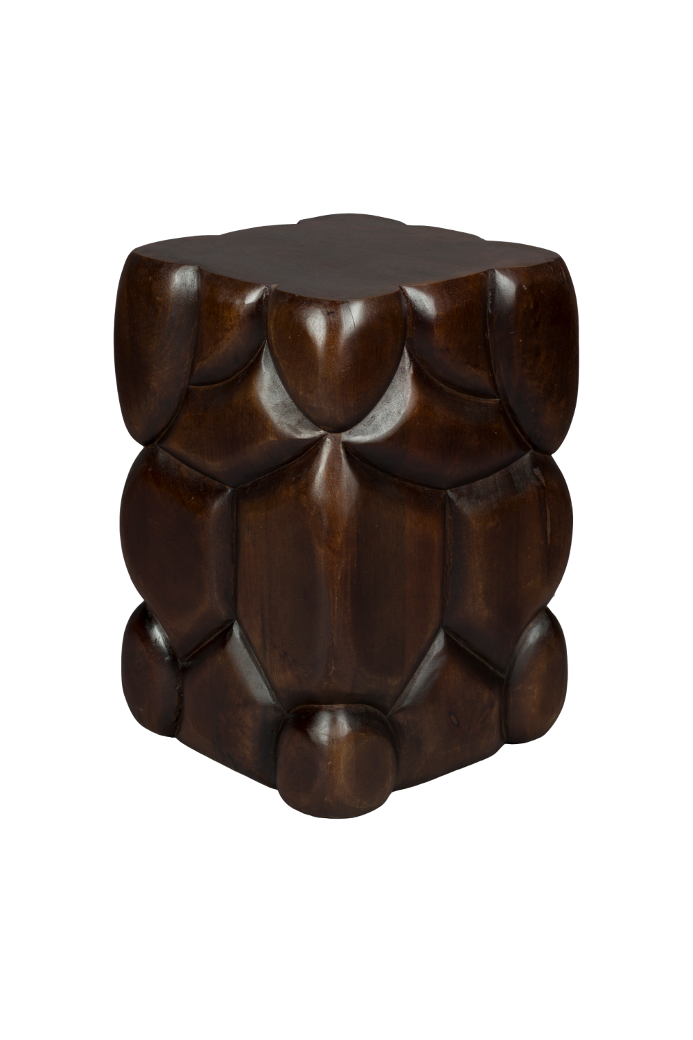 Carved Mango Wood Stool | Dutchbone Brooklyn | Oroa.com