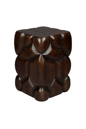 Carved Mango Wood Stool | Dutchbone Brooklyn | Oroa.com