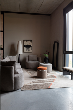 Woven Fabric 3-Seater Sofa | Dutchbone Rocca | OROA.com