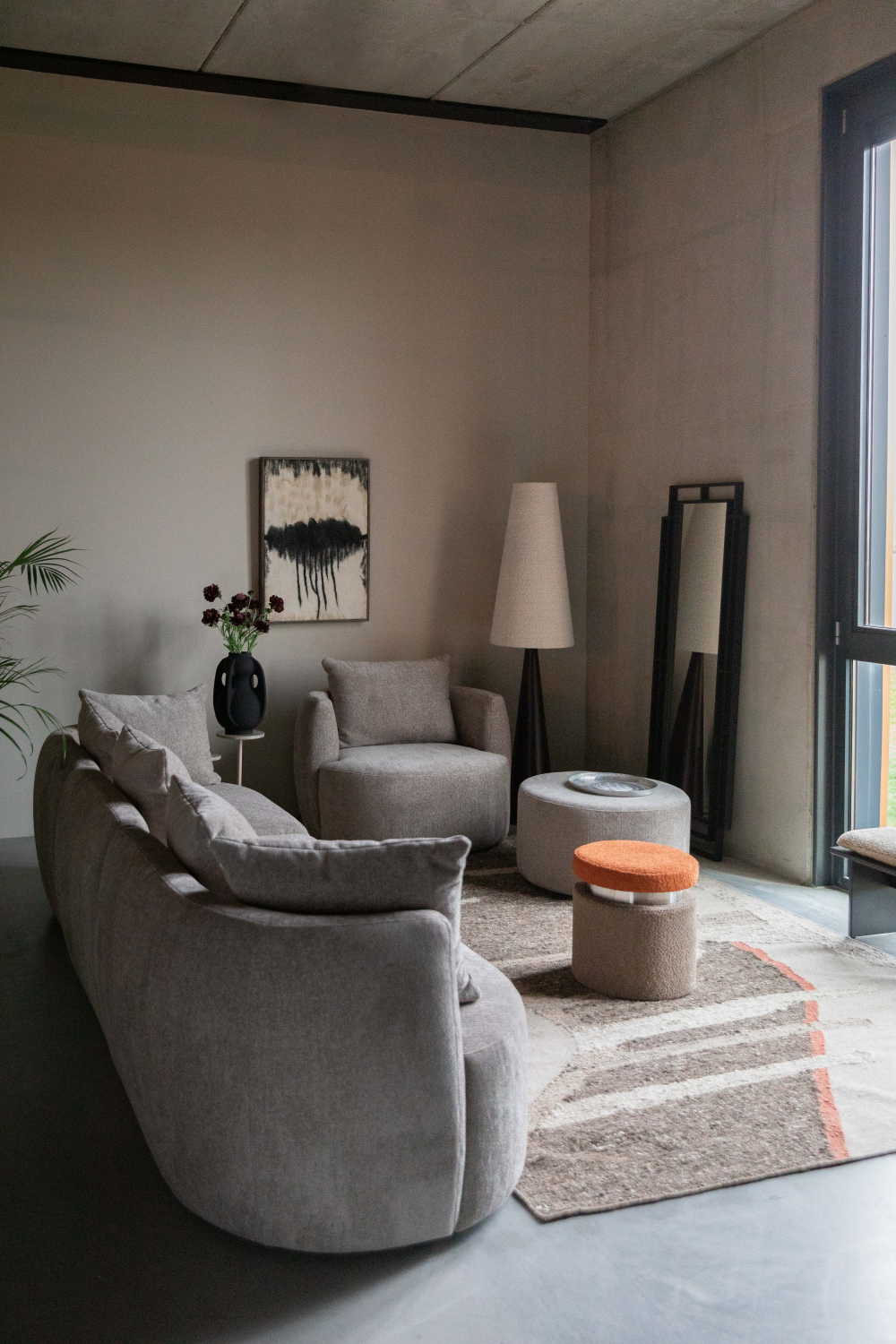 Woven Fabric 3-Seater Sofa | Dutchbone Rocca | OROA.com