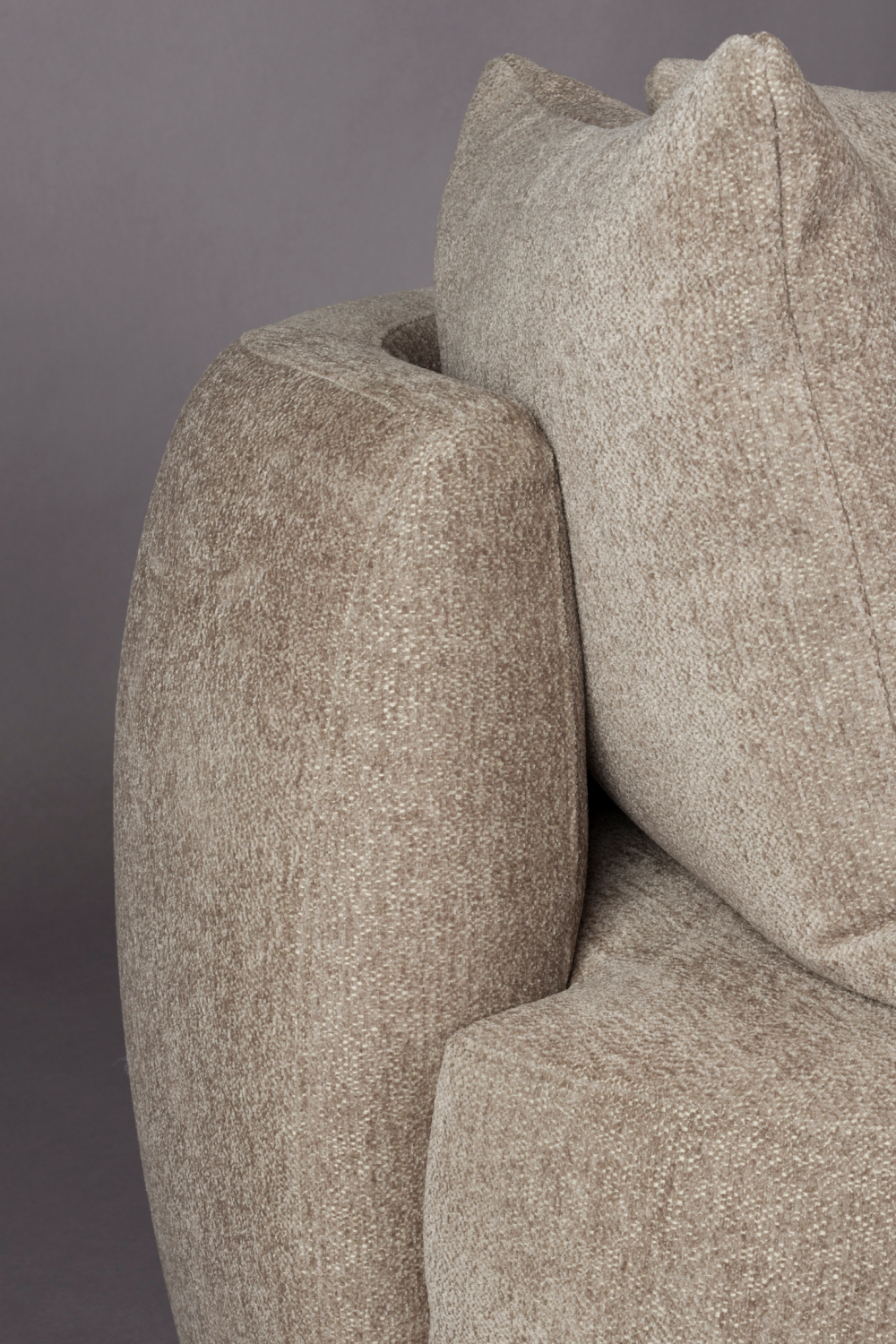 Woven Fabric 3-Seater Sofa | Dutchbone Rocca | OROA.com