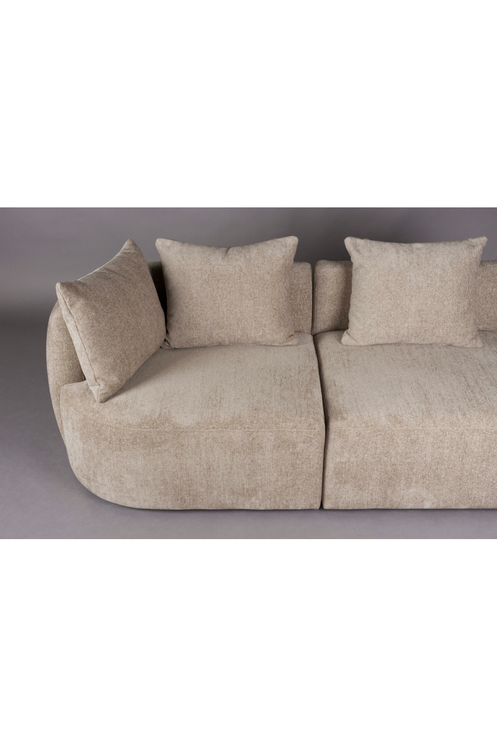 Woven Fabric 3-Seater Sofa | Dutchbone Rocca | OROA.com