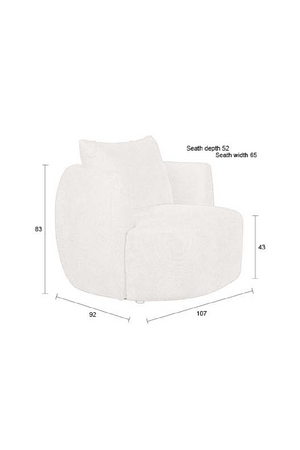 Woven Lounge Barrel Chair | Dutchbone Rocca | OROA.com