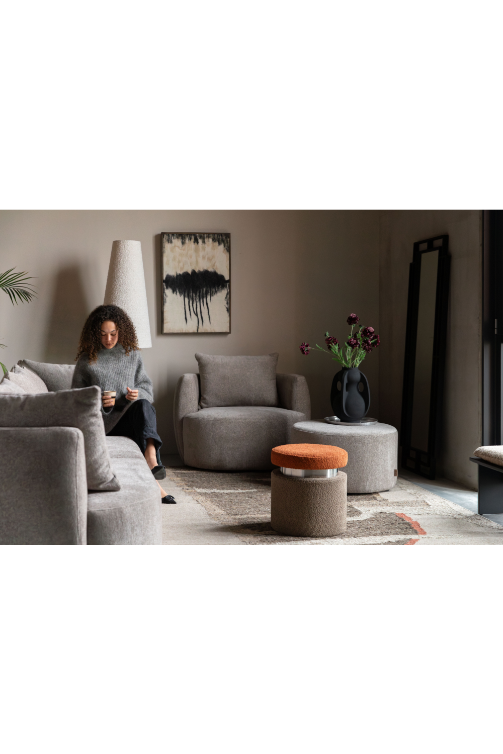 Woven Lounge Barrel Chair | Dutchbone Rocca | OROA.com