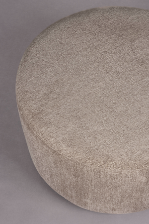 Round Upholstered Ottoman | Dutchbone Rocca | OROA.com