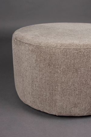 Round Upholstered Ottoman | Dutchbone Rocca | OROA.com