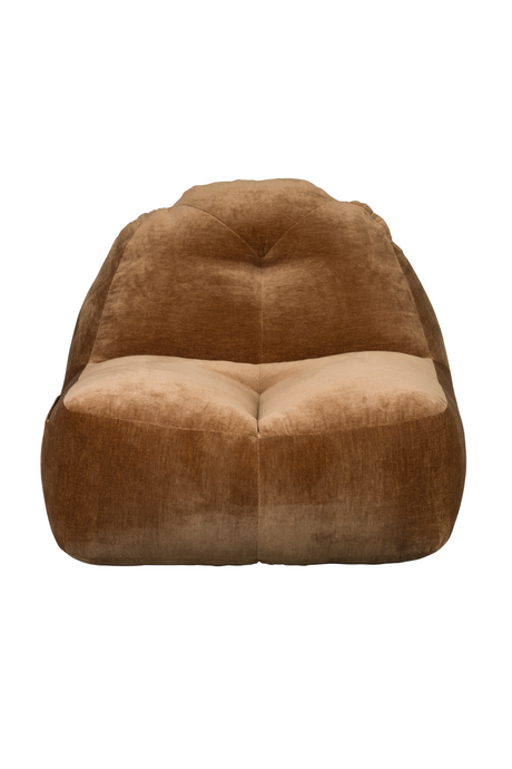 Brown Velvet Lounge Bean Bag | Dutchbone Tombag | OROA.com
