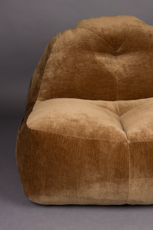 Brown Velvet Lounge Bean Bag | Dutchbone Tombag | OROA.com