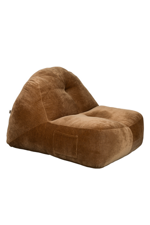 Brown Velvet Lounge Bean Bag | Dutchbone Tombag | OROA.com
