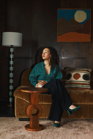 Solid Mango Wood Side Table | Dutchbone Tondo | Oroa.com